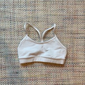 white lululemon sports bra in size 2 (nulu Y bra)